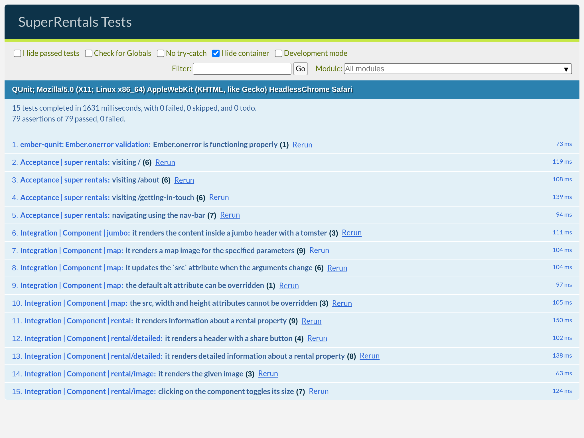 Tests are passing as expected
