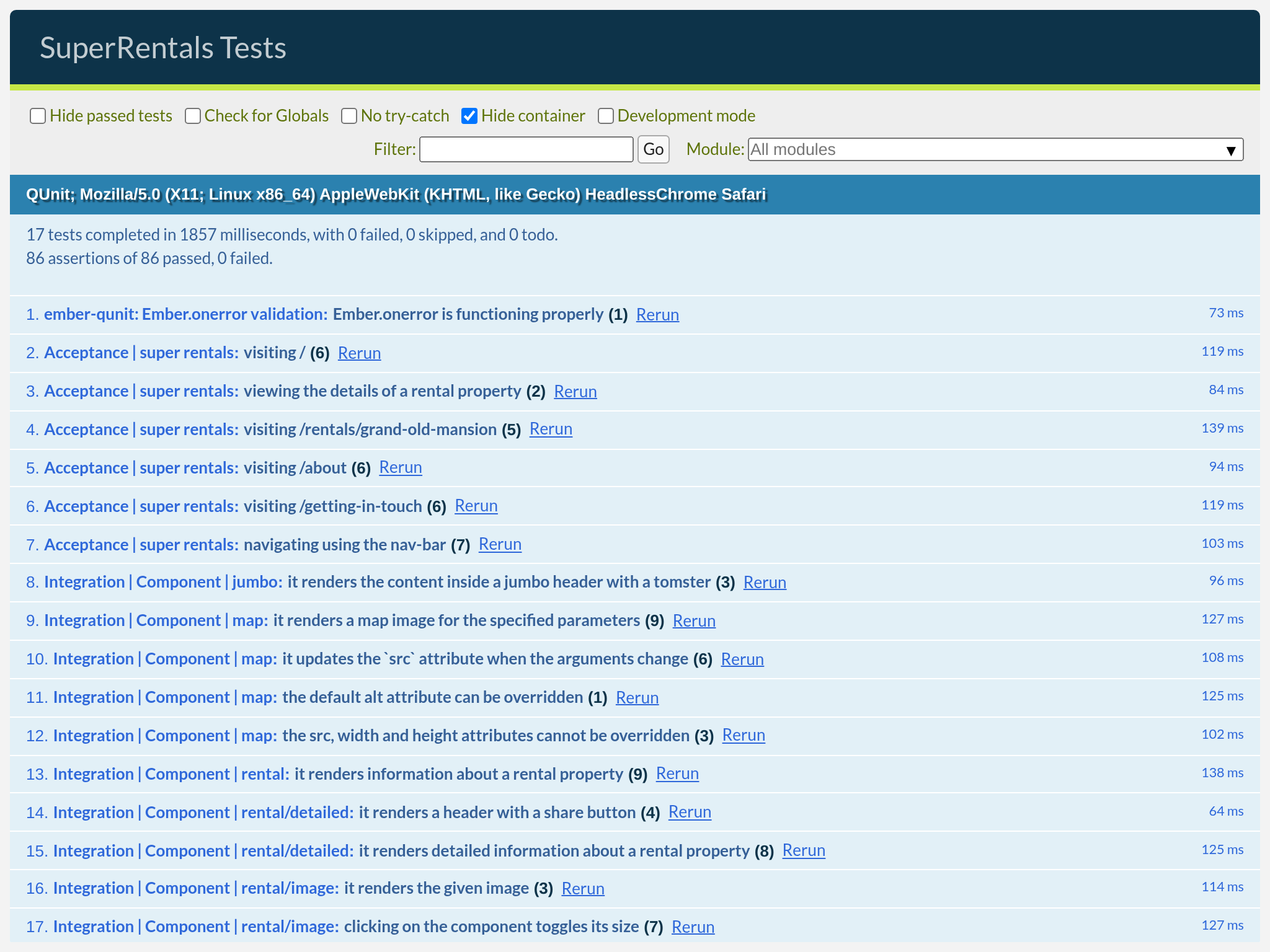 All tests passing!